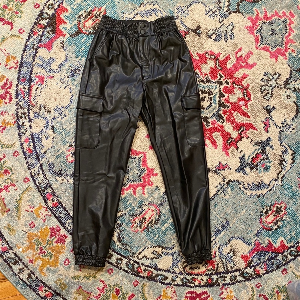 Abercrombie Leather Joggers